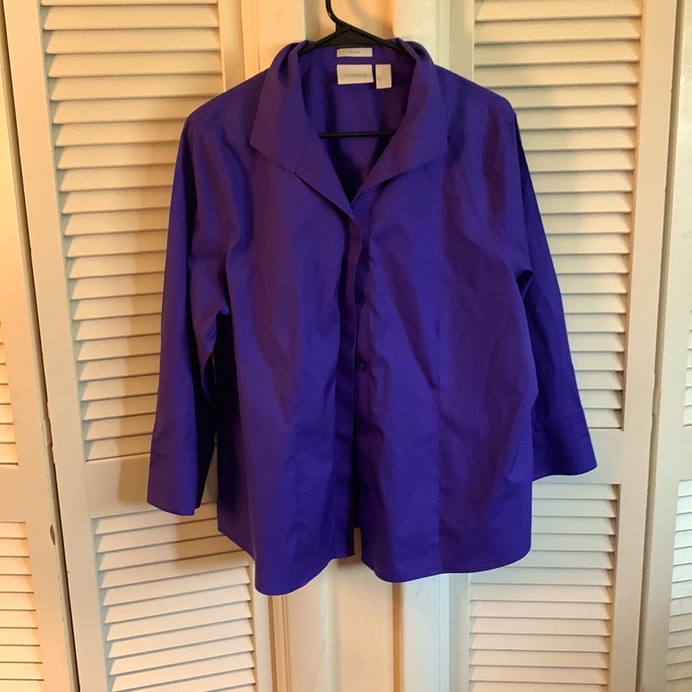 Chico’s blue long sleeve shirt
